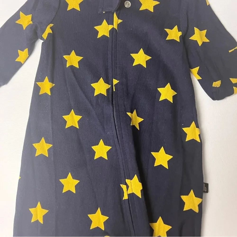 Baby Gap Long Sleeve Footsie Stars Cozy Onepiece Sz 0-3M